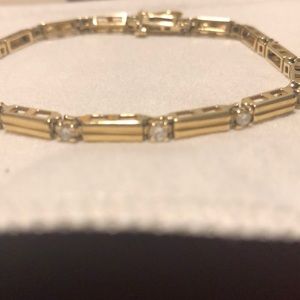 14k gold Jewelry - 14k gold and diamond bracelet 14k gold Jewelry - 14k gold and diamond bracelet
